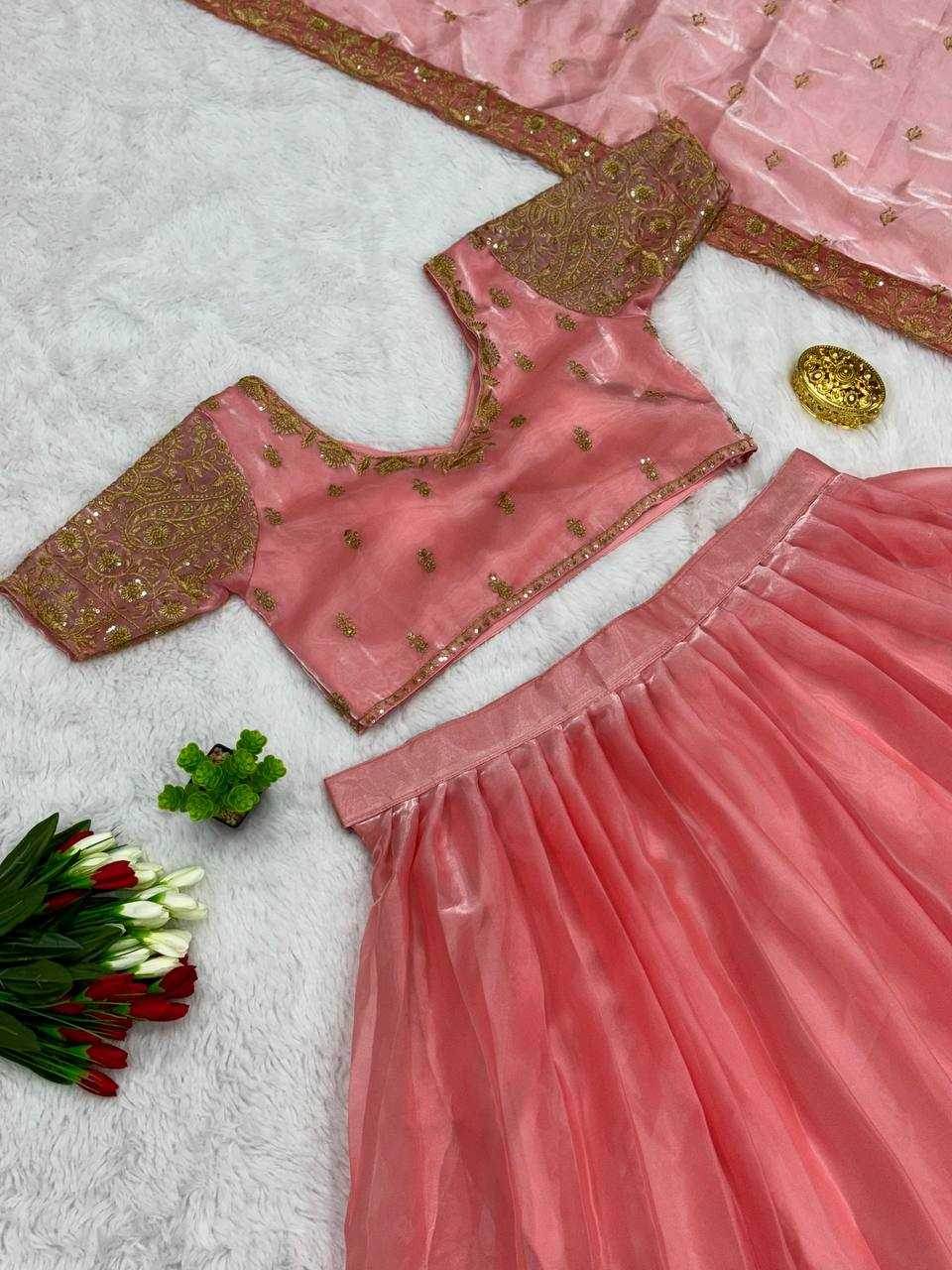 Tissue Silk Designer Traditional Lehenga - MYLUXURY LANE ENTERPRISE